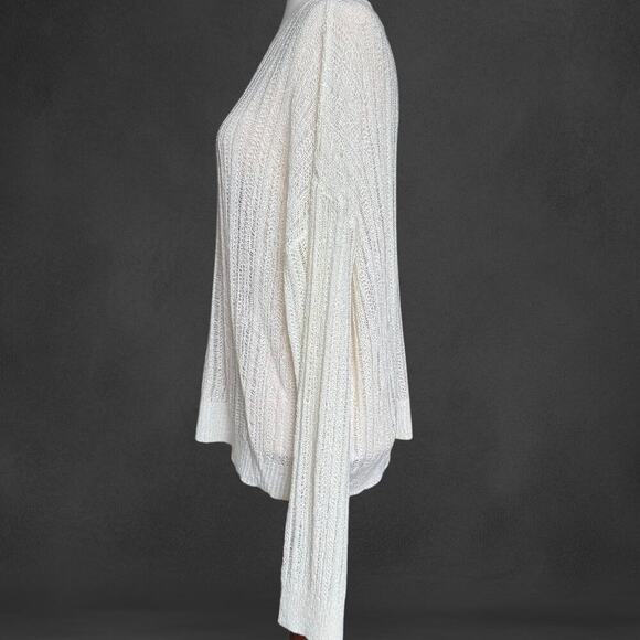 NWT - Double Zero Cream Open Knit Lightweight Sweater, Women’s M - Picture 4 of 9